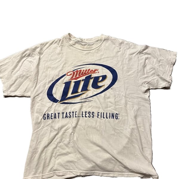 Vintage Miller Lite Beer AOP Logo Graphic Tee