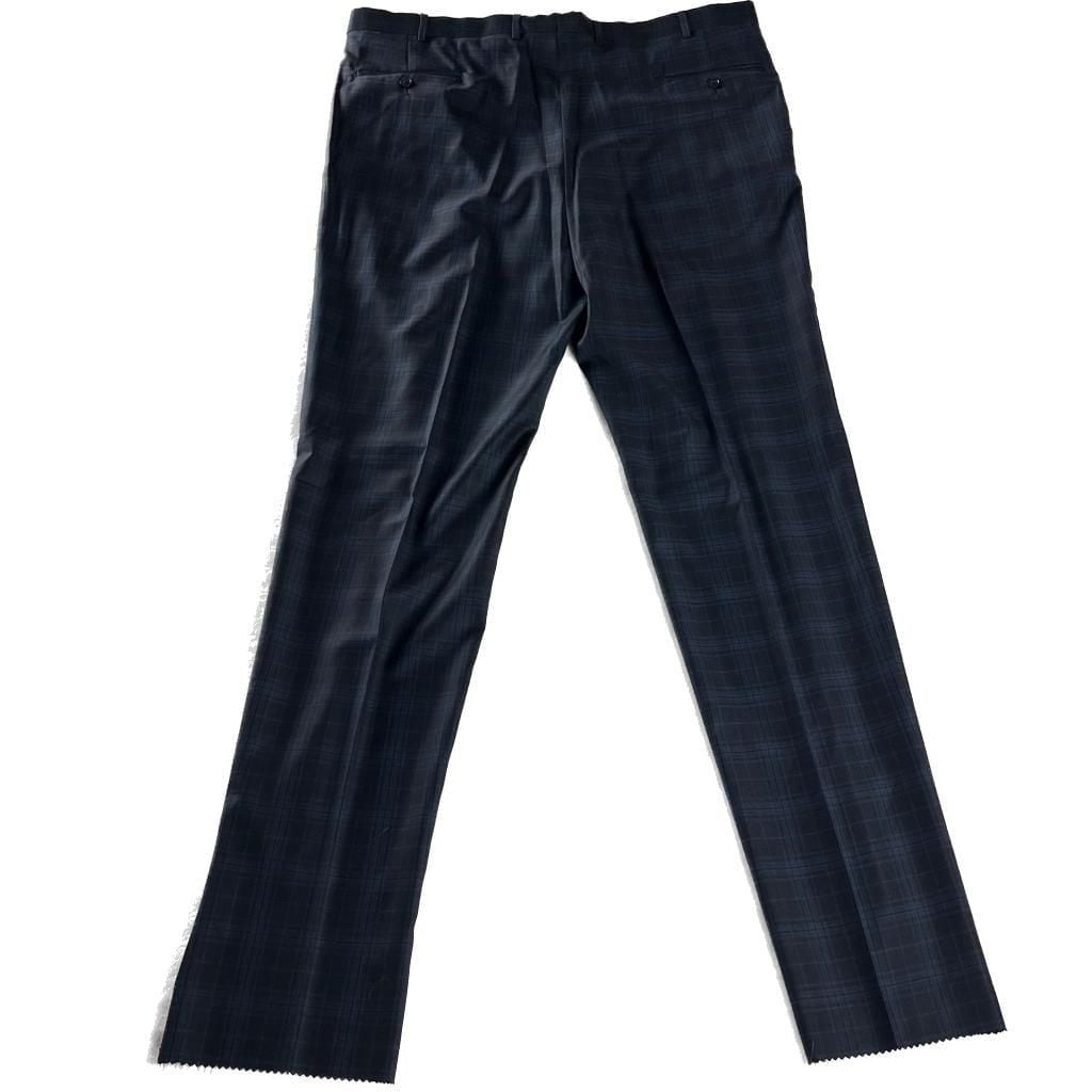 Joseph Abboud navy plaid wool suit 2-button jacket & pants 54L/43L NWT 7