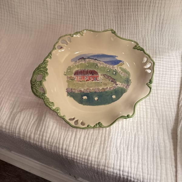 Pfaltzgraff Circle of Kindness Merriweather Cottage 12-1/2" Oval Serving Platter