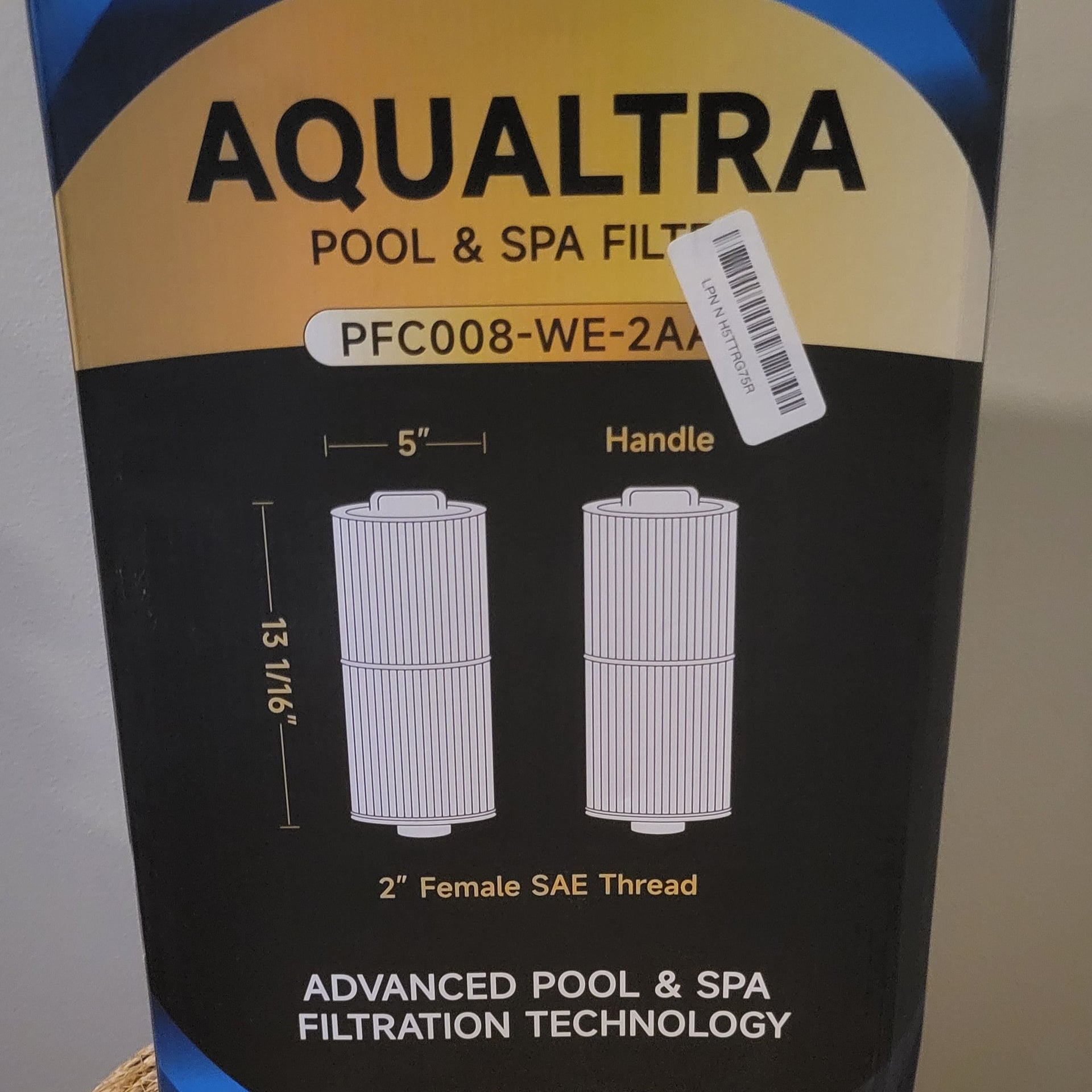 AQUALTRA Pool & Spa Filter 2 Pack, New/Sealed 10
