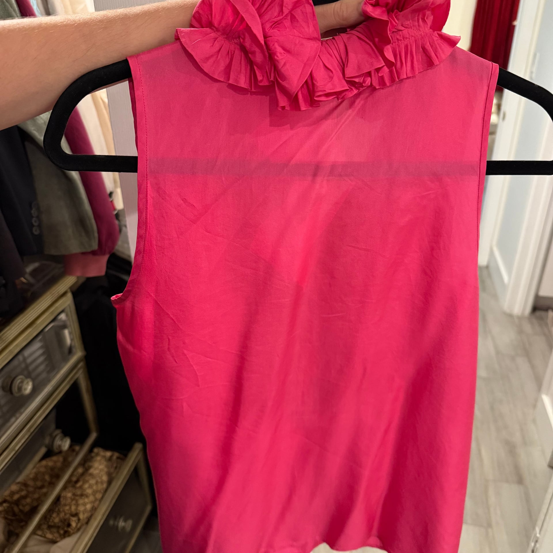 Banana Republic Ruffle-Neck Sleeveless Blouse 1