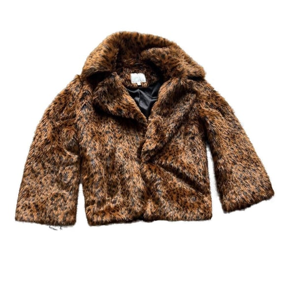 Joie Kisha Leopard Print Faux Fur Jacket