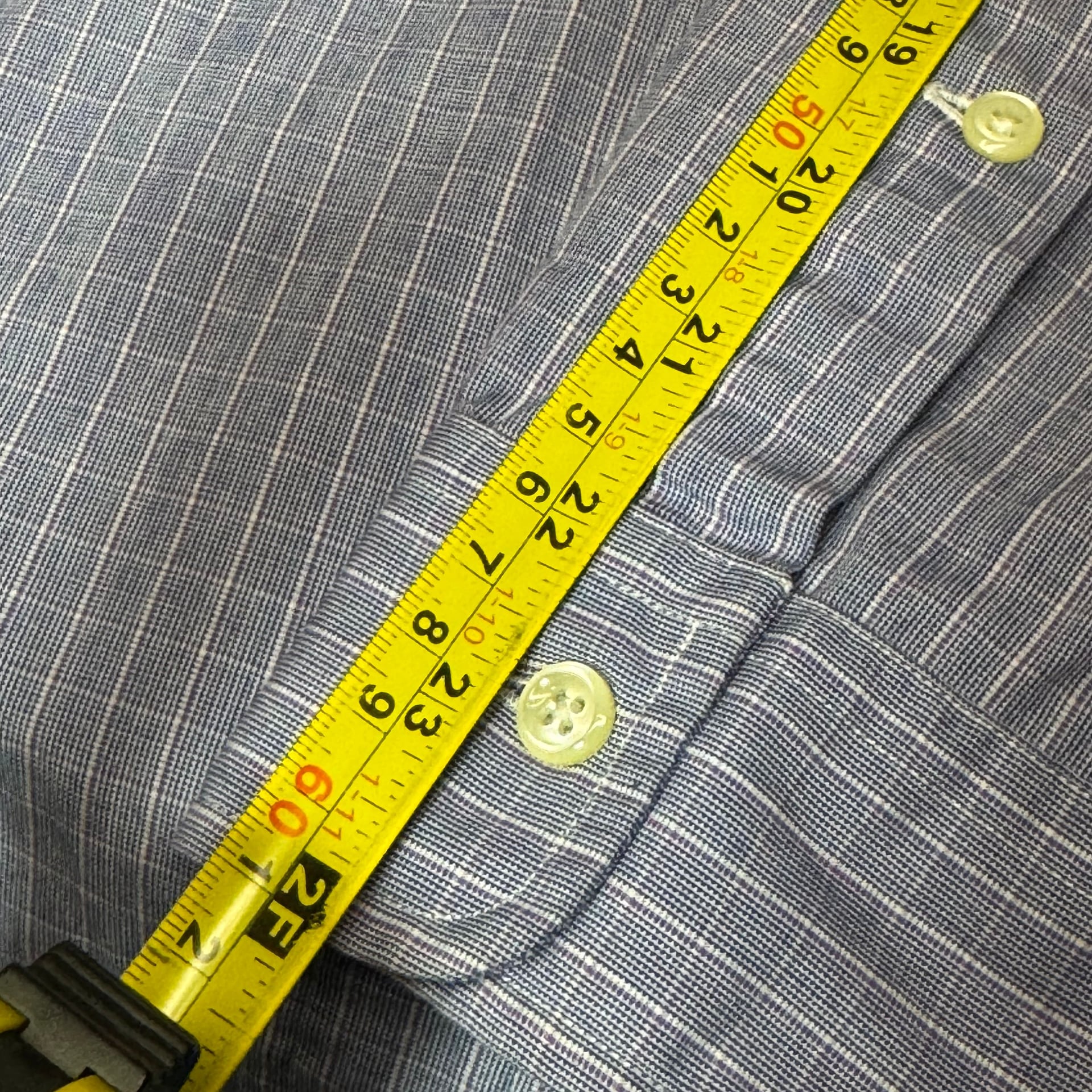 Ralph Lauren Polo Button Down Blue Long Sleeve Yarmouth Cotton 16 1/2 34 8