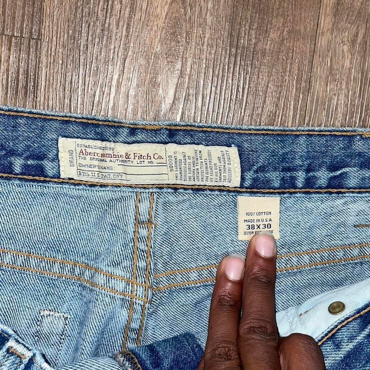 VINTAGE Abercrombie & Fitch Light Blue 90s Jeans 38x30 4