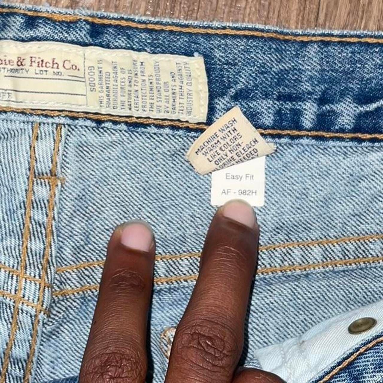 VINTAGE Abercrombie & Fitch Light Blue 90s Jeans 38x30 5