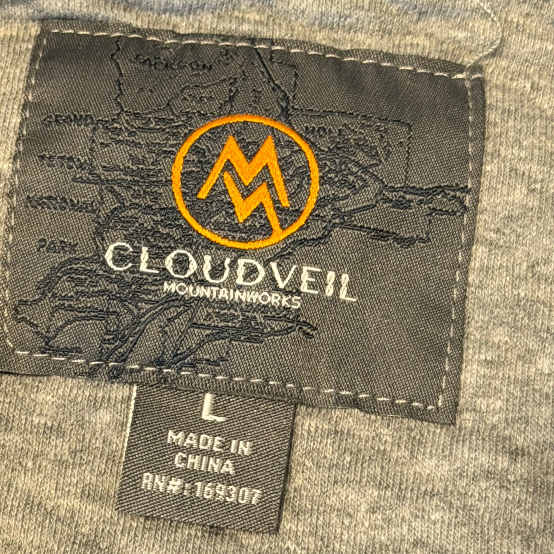 CloudVeil Men's Quilted Jacquard Knit Button Down Shirt Jacket Light Grey sz L 4