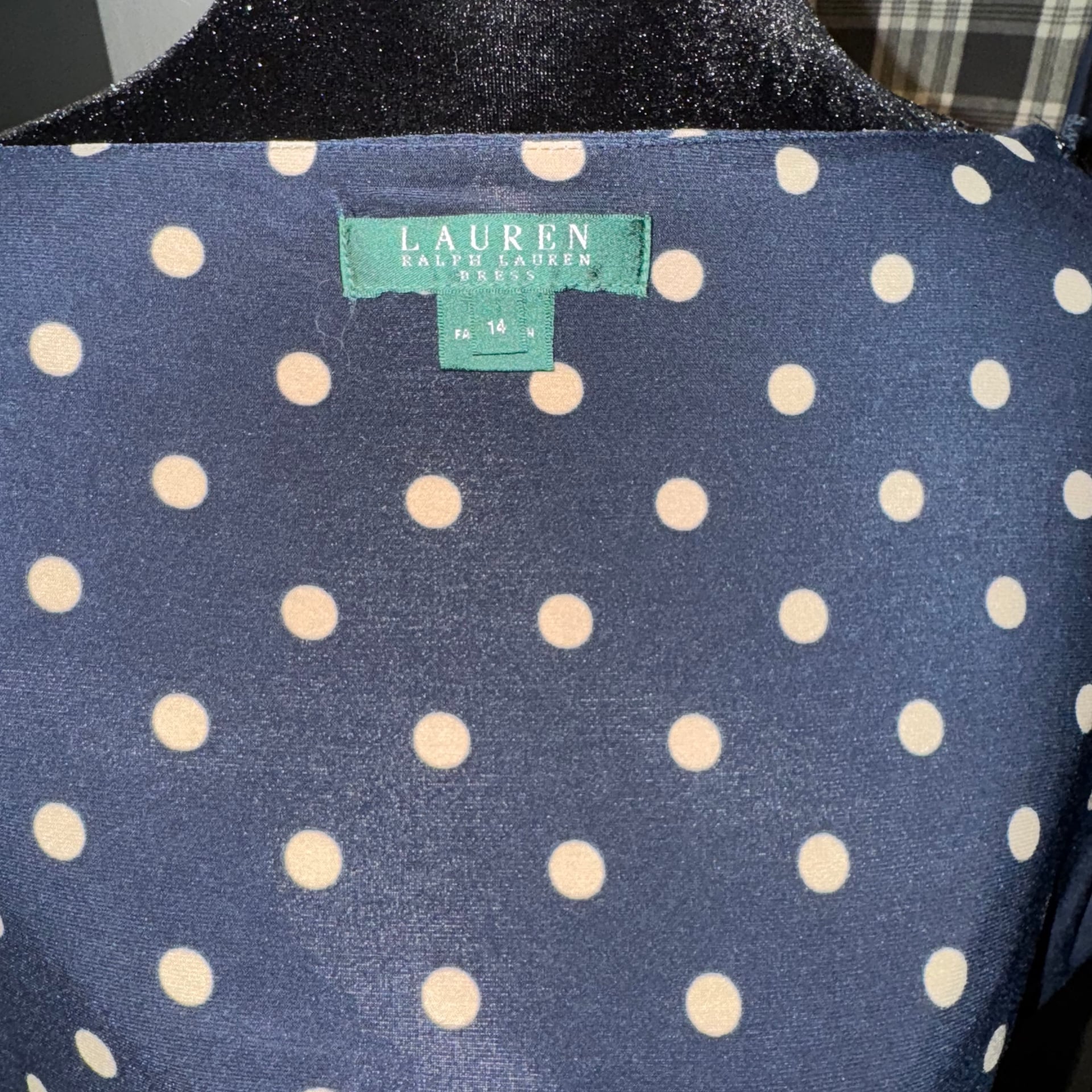 RALPH LAUREN Black Brown Polka Dot Cowl Neck Ruched Waist Dress ~ 6 M3020 6