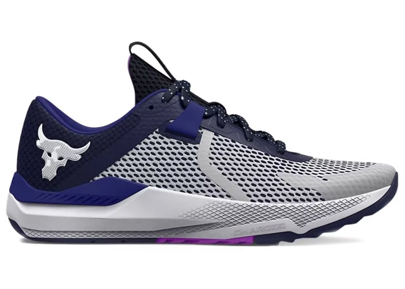 Under Armour Project Rock BSR 2 Training Shoes Grey Navy Mens 8 1