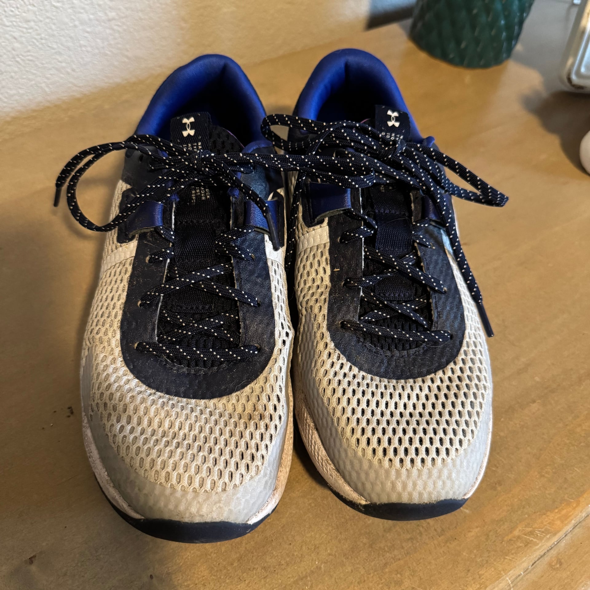 Under Armour Project Rock BSR 2 Training Shoes Grey Navy Mens 8 2