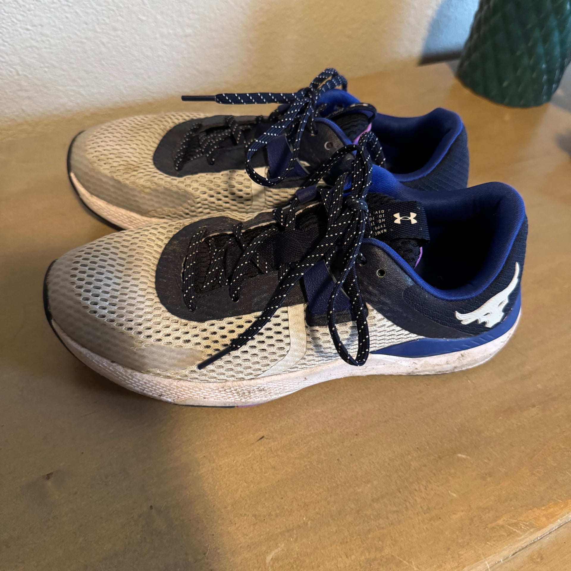 Under Armour Project Rock BSR 2 Training Shoes Grey Navy Mens 8 3