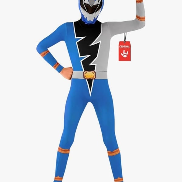 Morphsuits Blue Dino Fury Morphsuit Kids Costume,Size L