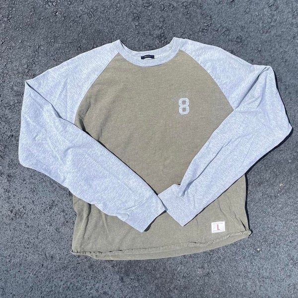 Vintage Abercrombie & Fitch Green Gray Raglan Muscle Shirt