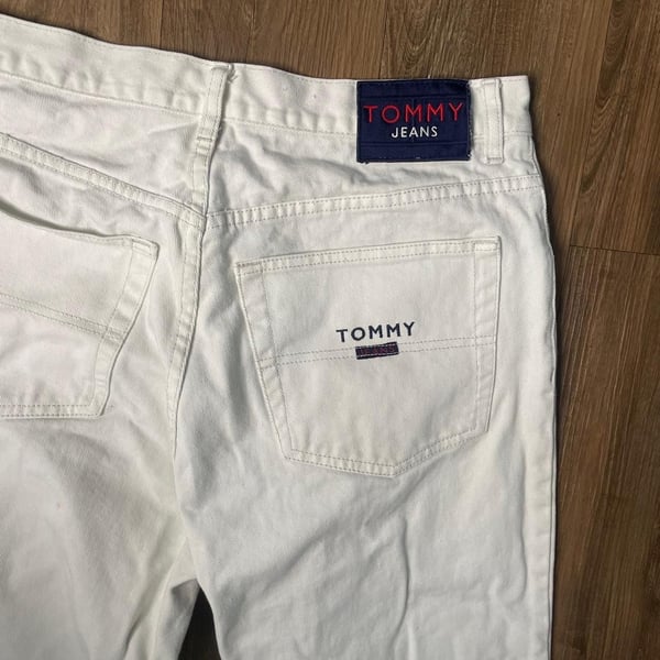 Vintage 90s Tommy Hilfiger Mens White Jeans