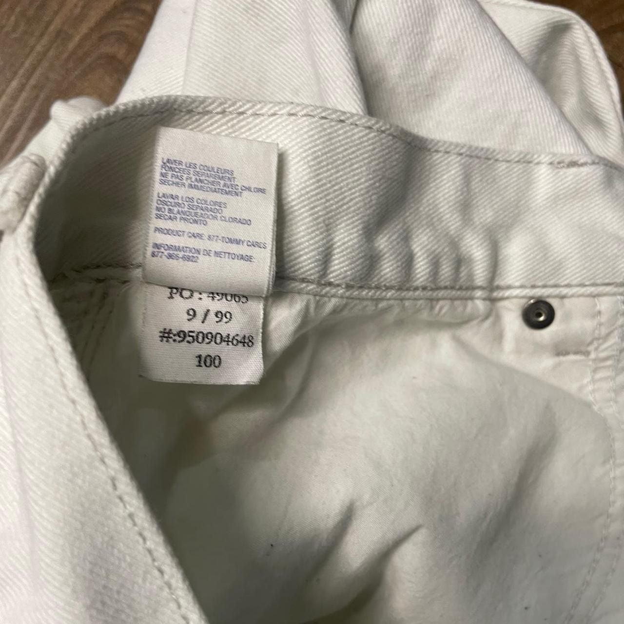Vintage 90s Tommy Hilfiger Mens White Jeans 8