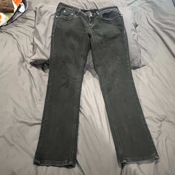 Meltin' Pot Women's Marylin Slim Straight Fit Black Denim Jeans Size 27 X 32