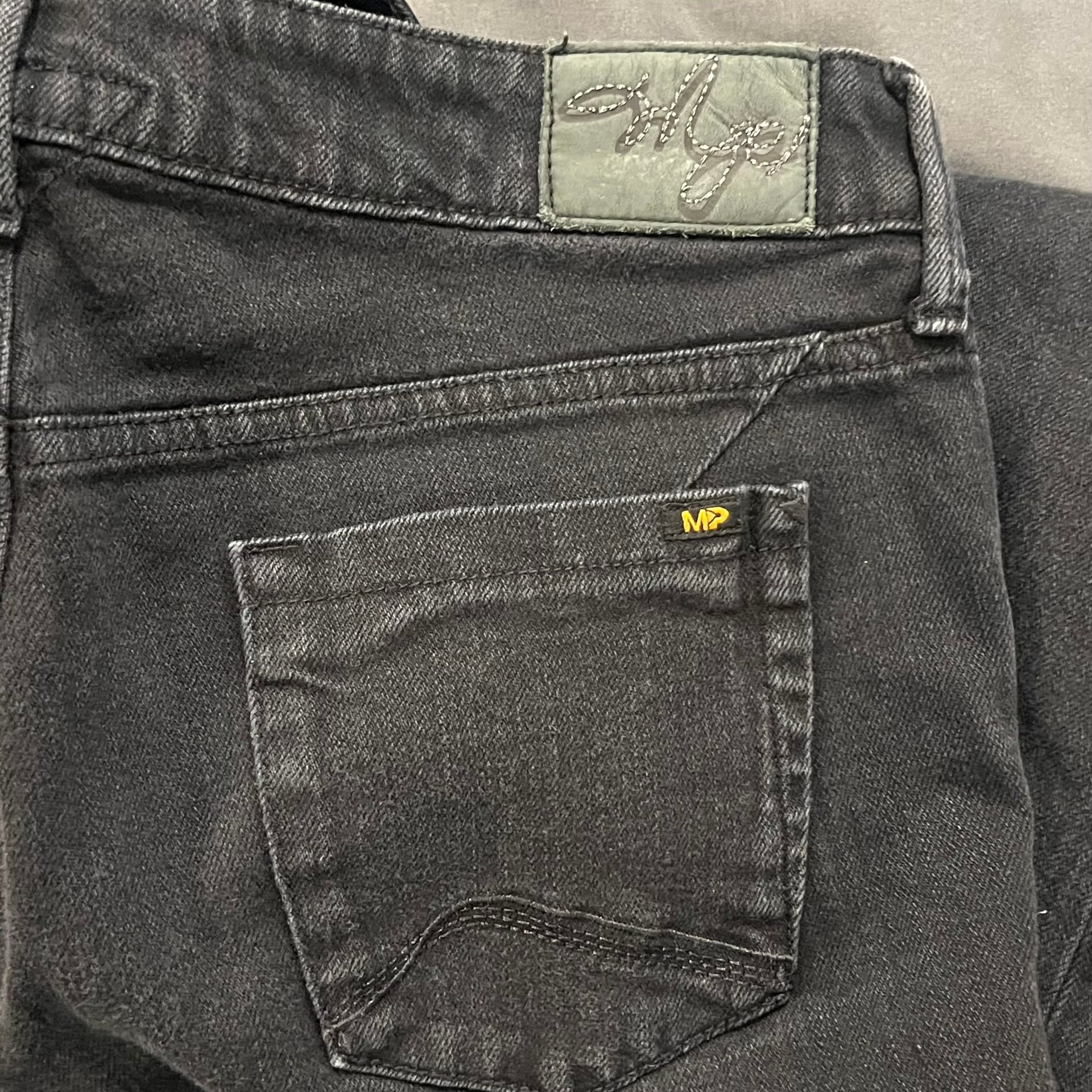 Meltin' Pot Women's Marylin Slim Straight Fit Black Denim Jeans Size 27 X 32 6