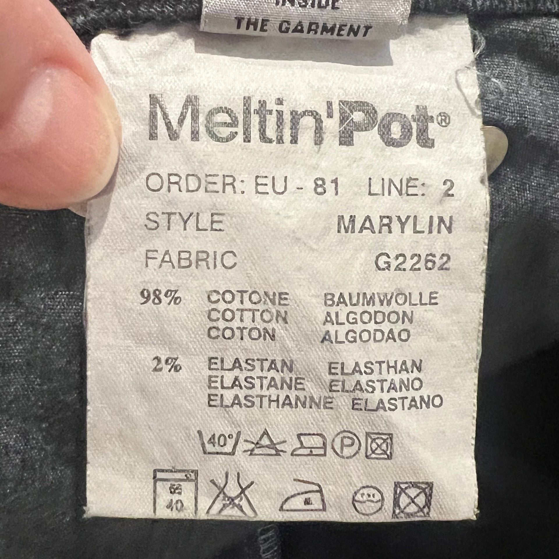 Meltin' Pot Women's Marylin Slim Straight Fit Black Denim Jeans Size 27 X 32 5