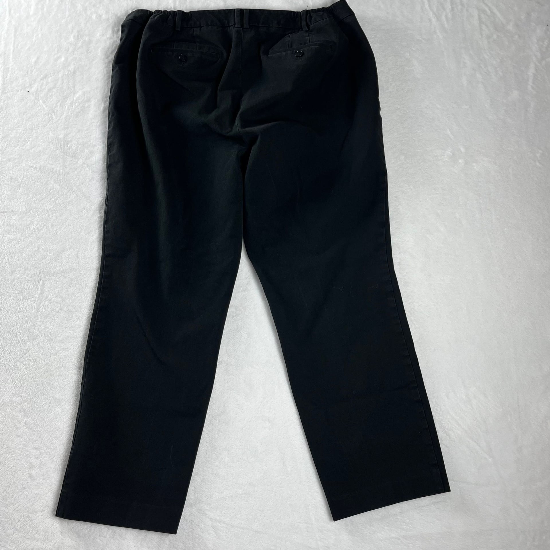 Talbots Black High-Waist Straight Leg Bi-Stretch Pants 16W 8