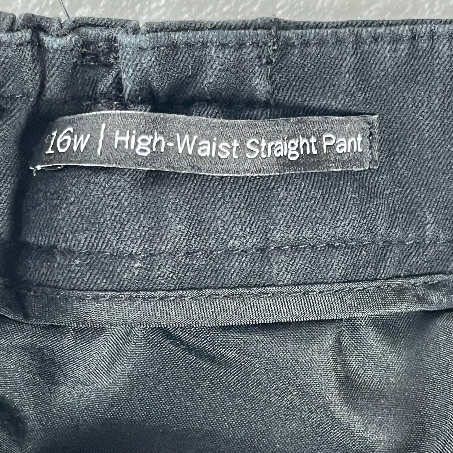 Talbots Black High-Waist Straight Leg Bi-Stretch Pants 16W 11