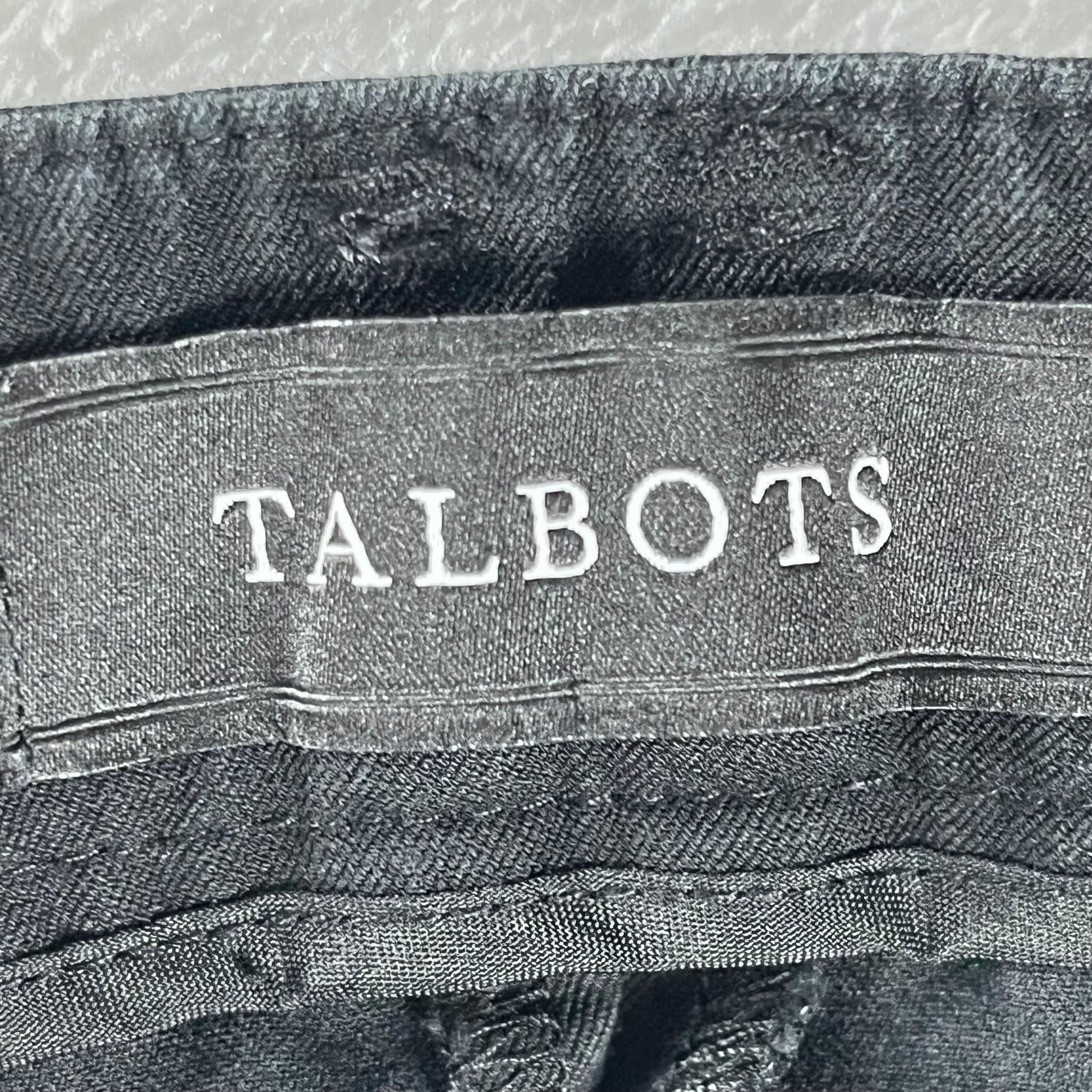 Talbots Black High-Waist Straight Leg Bi-Stretch Pants 16W 12