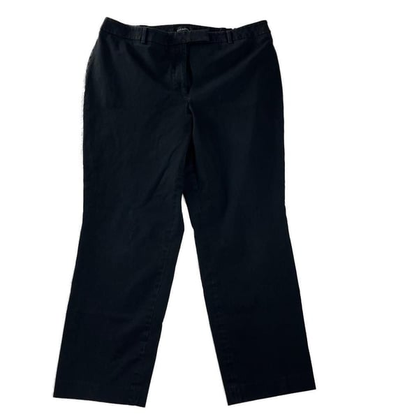 Talbots Black High-Waist Straight Leg Bi-Stretch Pants 16W