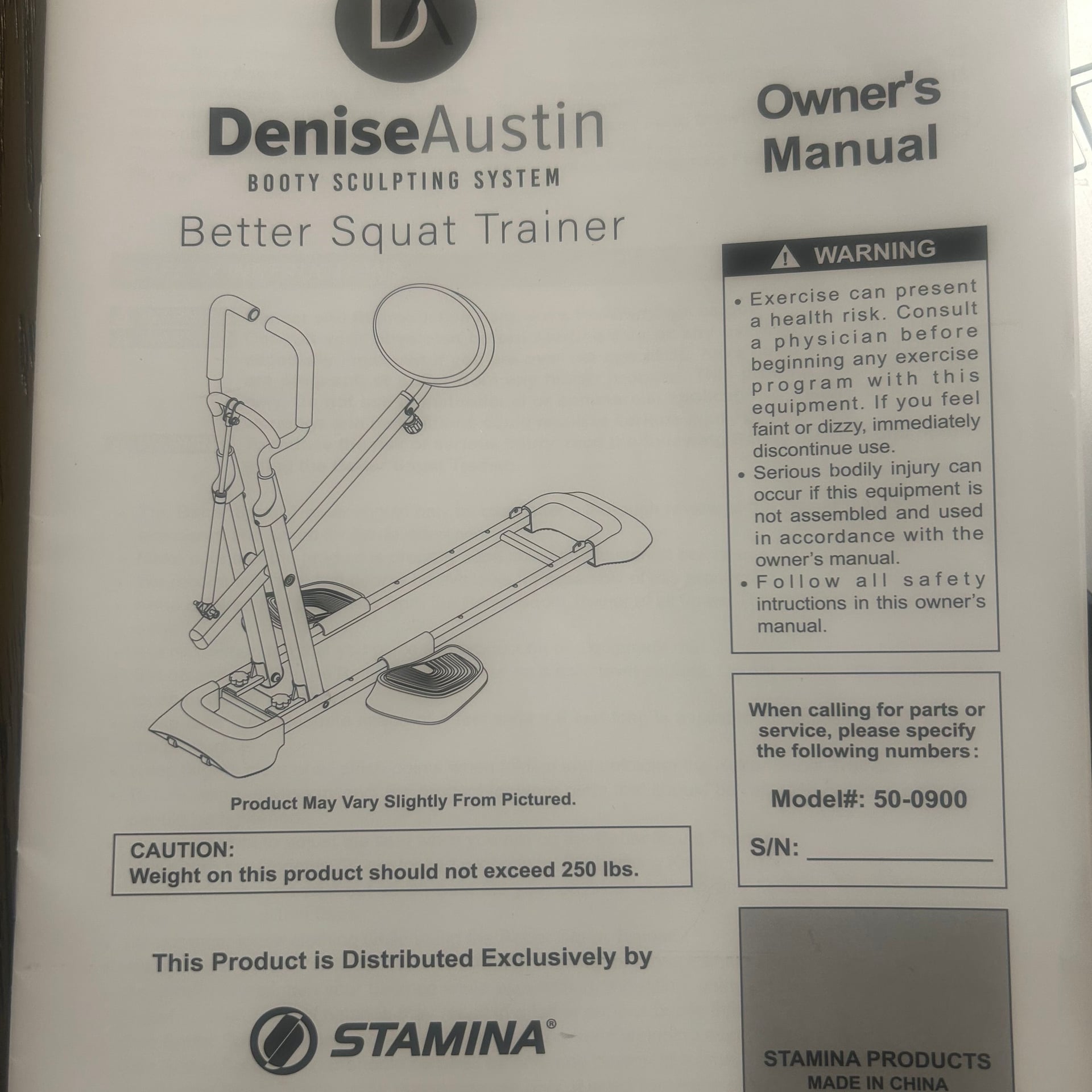Local pick up only****Denise Austin Squat Trainer Sculpting System with Resistance Bands 2