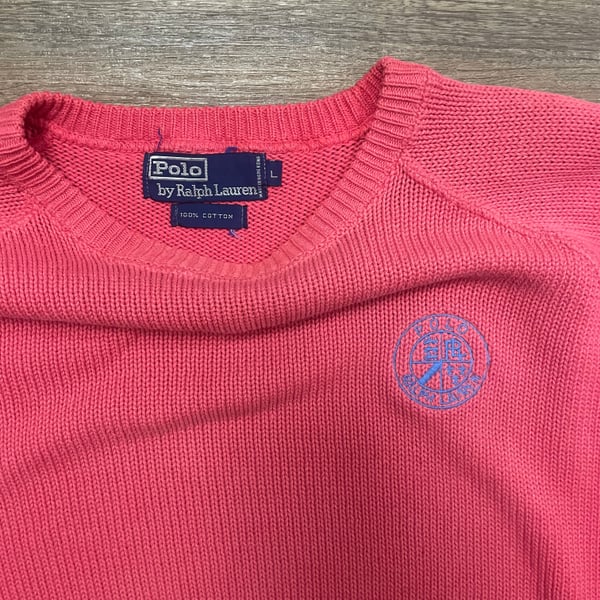 Vintage 90s Polo Ralph Lauren Sweater Patch Embroidered