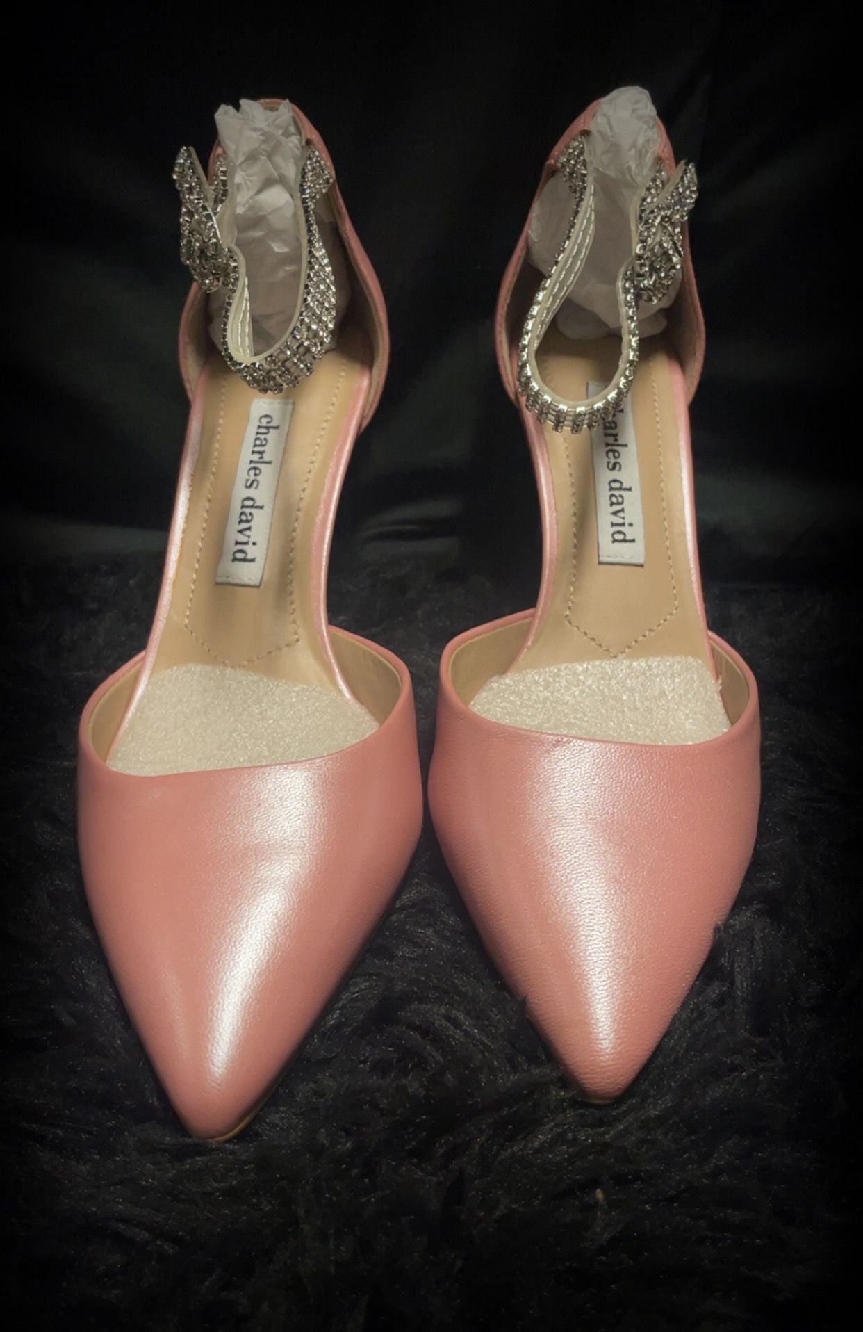 Charles David Women's Acker Embellished Pumps, Pink Satin 2