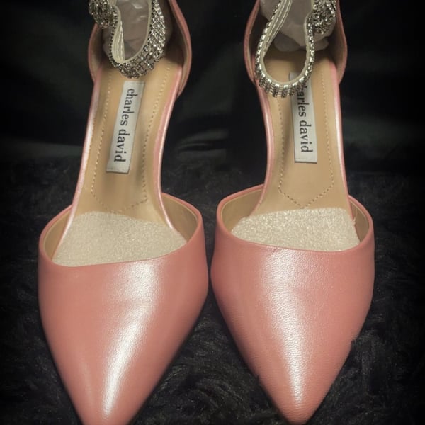 Charles David Women's Acker Embellished Pumps, Pink Satin