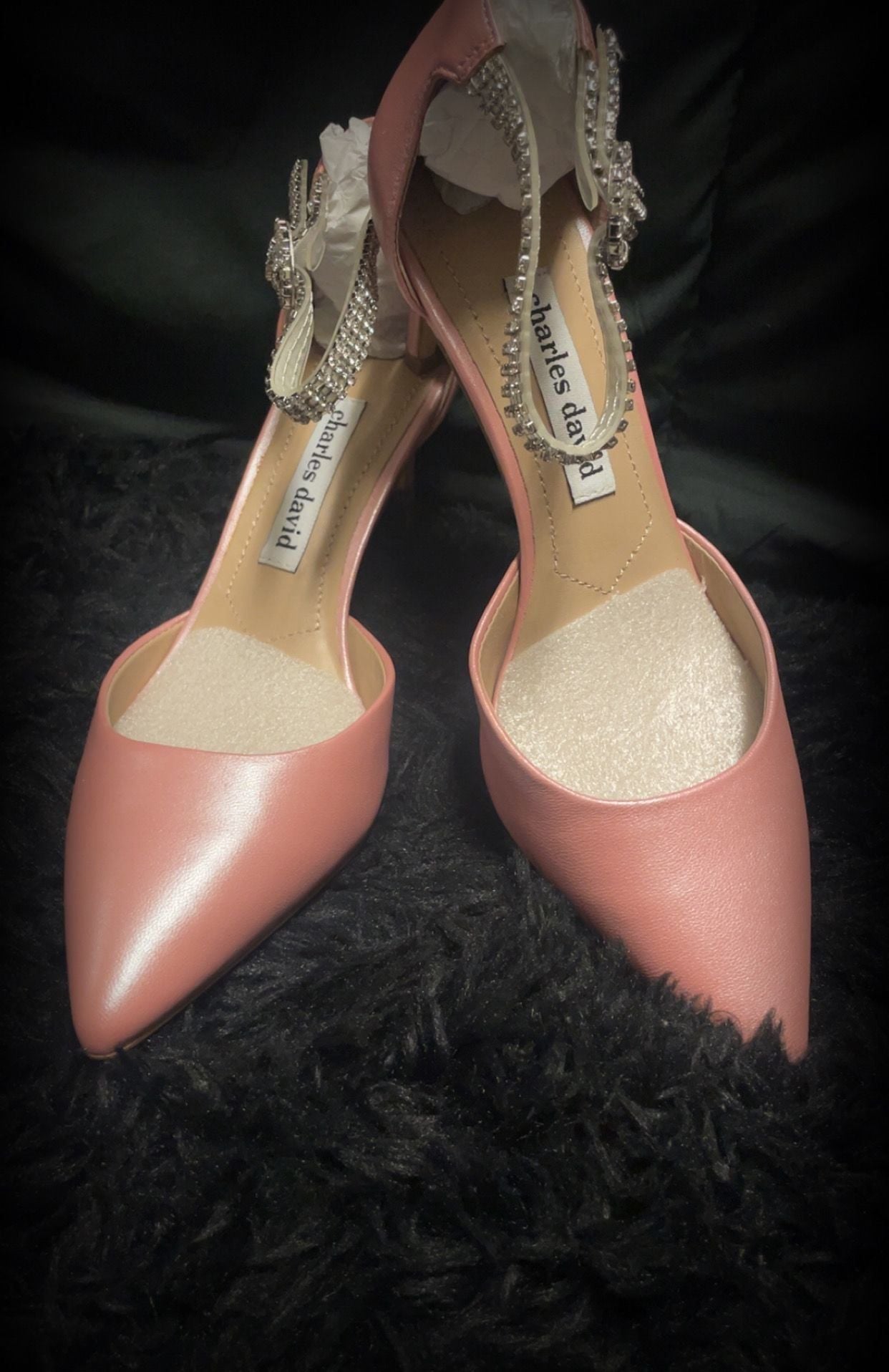 Charles David Women's Acker Embellished Pumps, Pink Satin 3