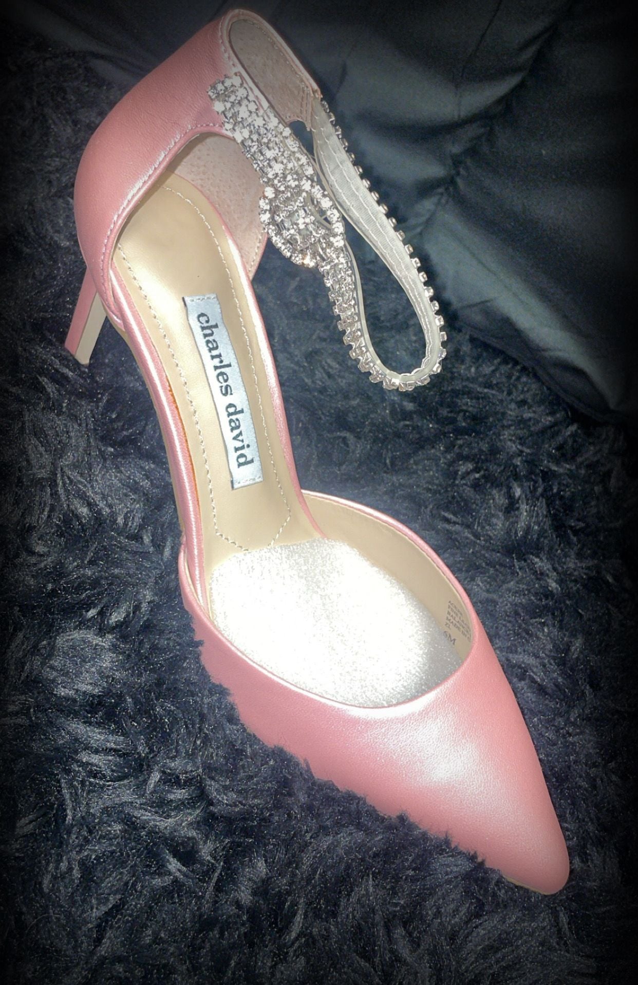 Charles David Women's Acker Embellished Pumps, Pink Satin 5