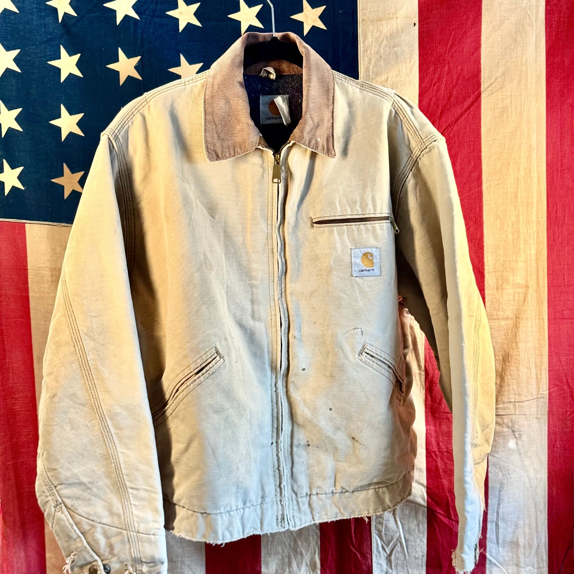 Vintage Carhartt Detroit J01 Brown Blanket Lined Jacket MEDIUM 1