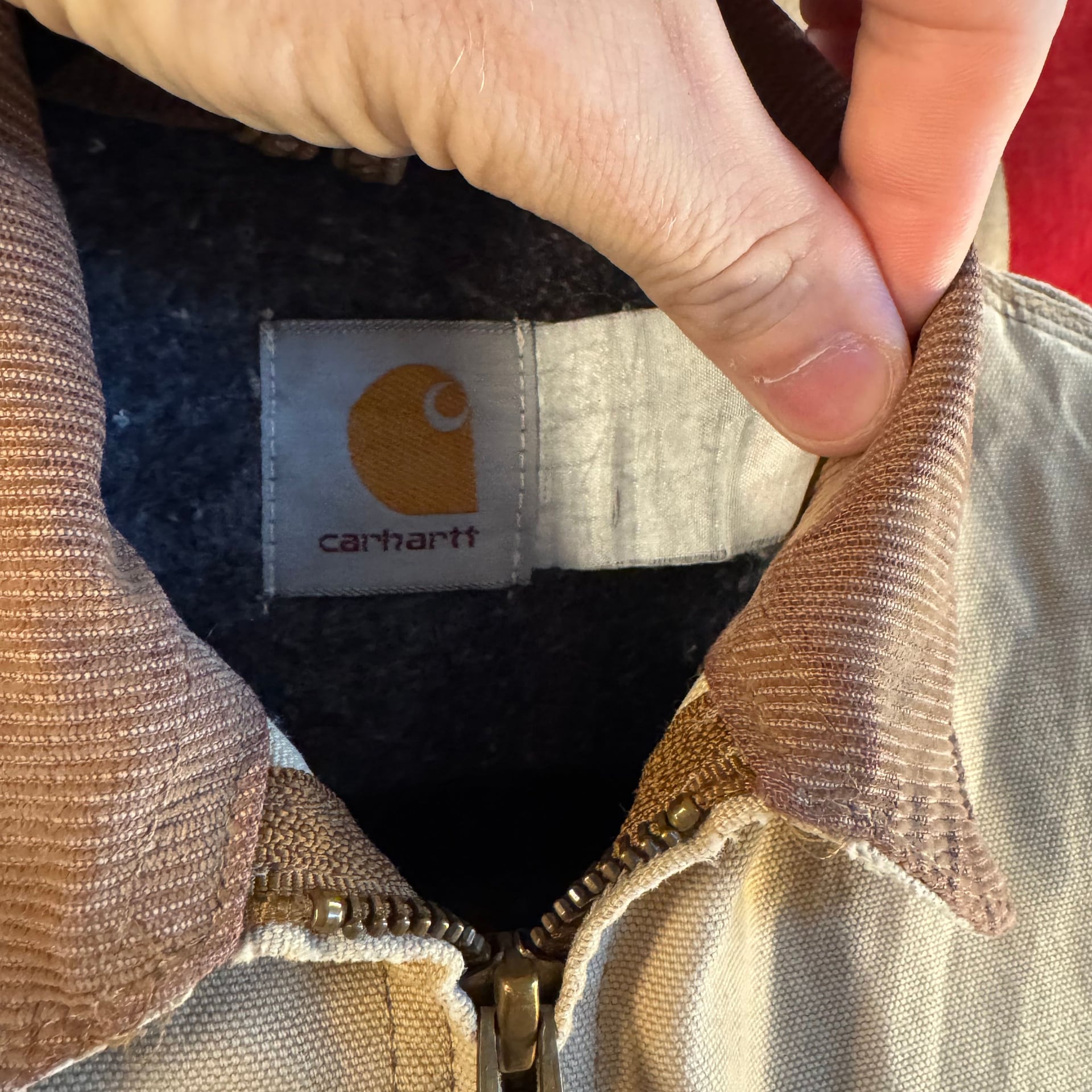 Vintage Carhartt Detroit J01 Brown Blanket Lined Jacket MEDIUM 4