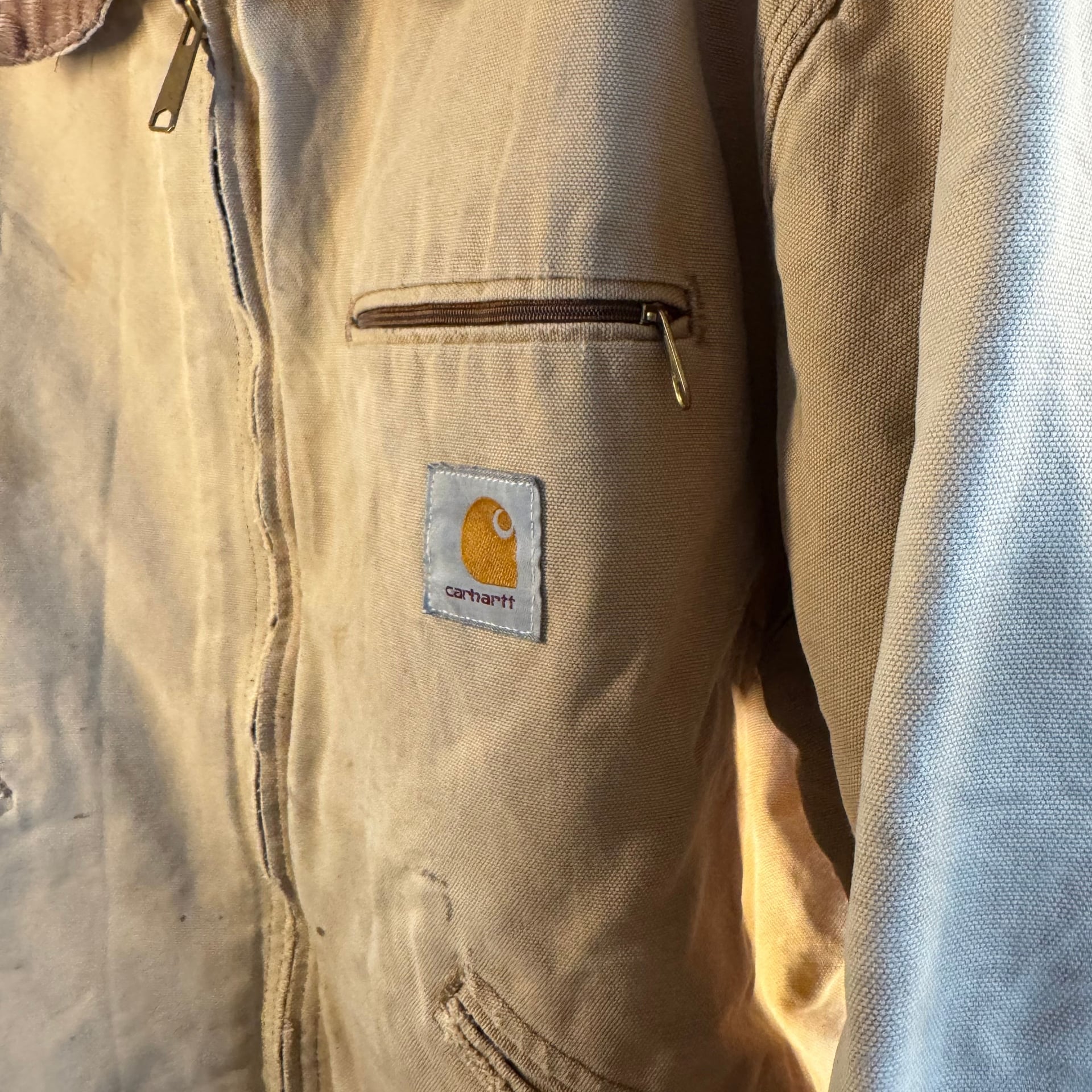 Vintage Carhartt Detroit J01 Brown Blanket Lined Jacket MEDIUM 5