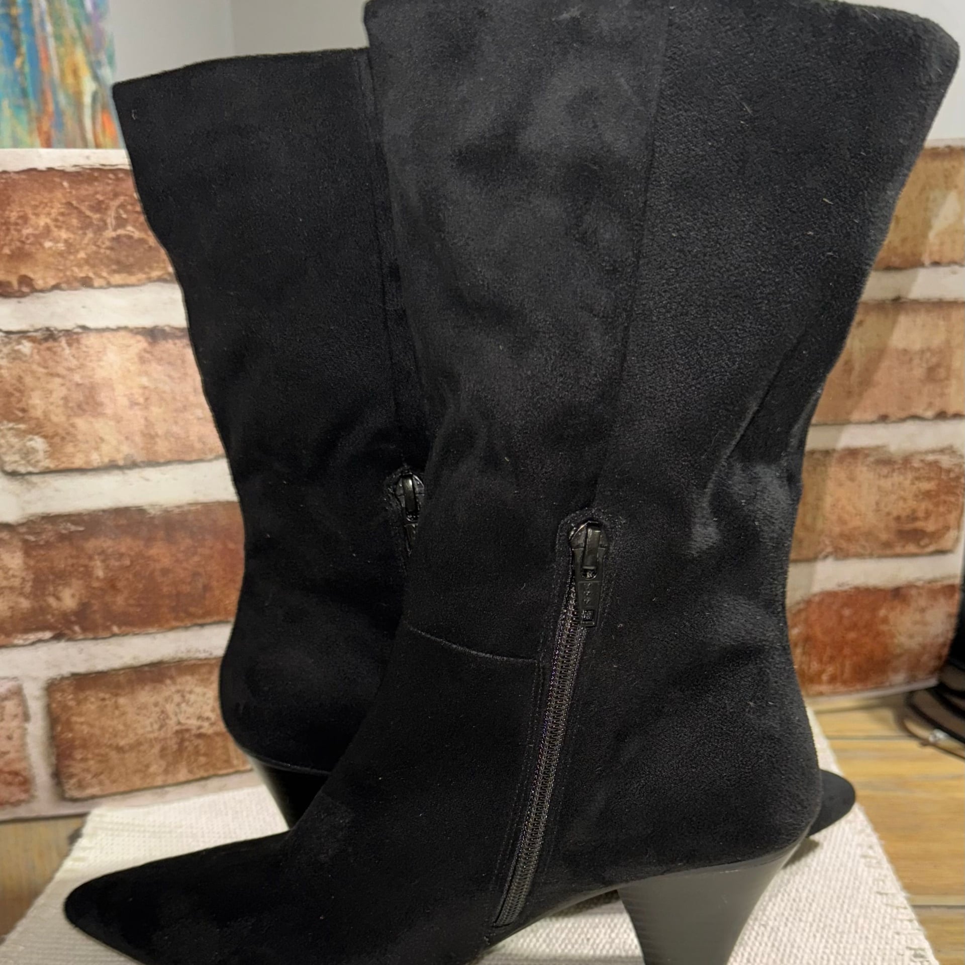 Universal Thread Ada Black Dress Boots Mid-Calf Pointed Toe 7