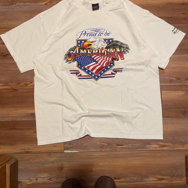 Vintage Best T-Shirt Proud to Be American Eagle Single Stitched Graphic Tee