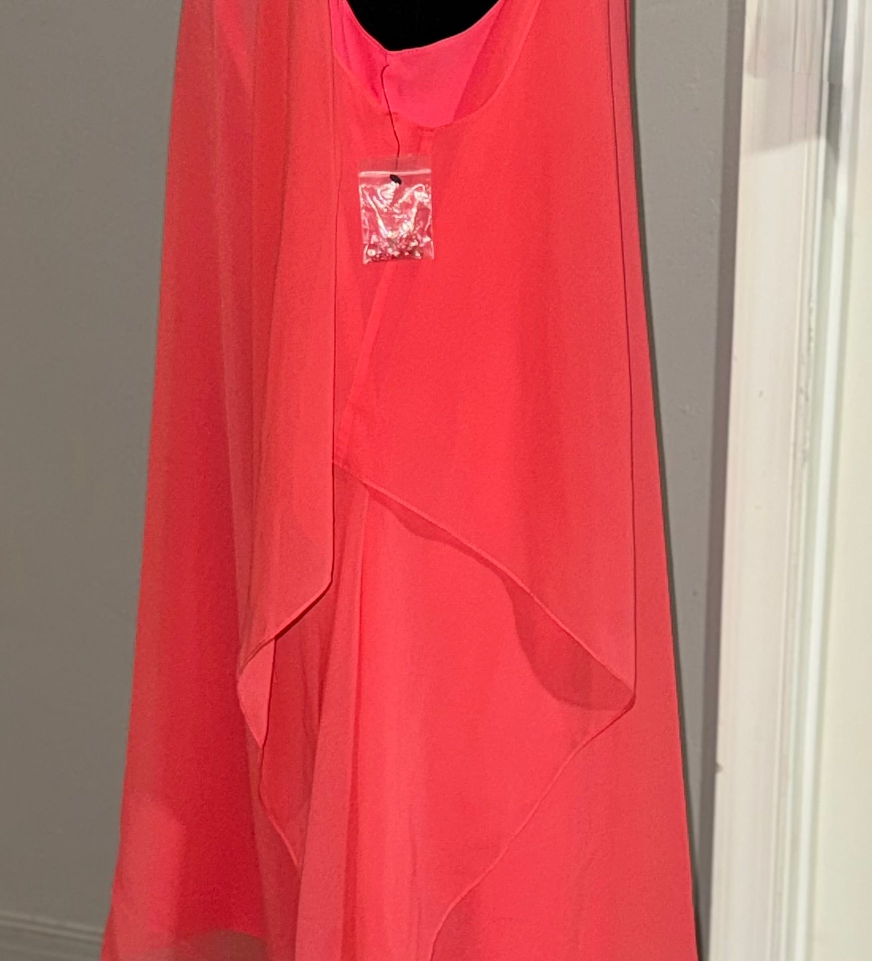 Badgley Mischka High Neck Georgette Caftan Gown Size 4 6