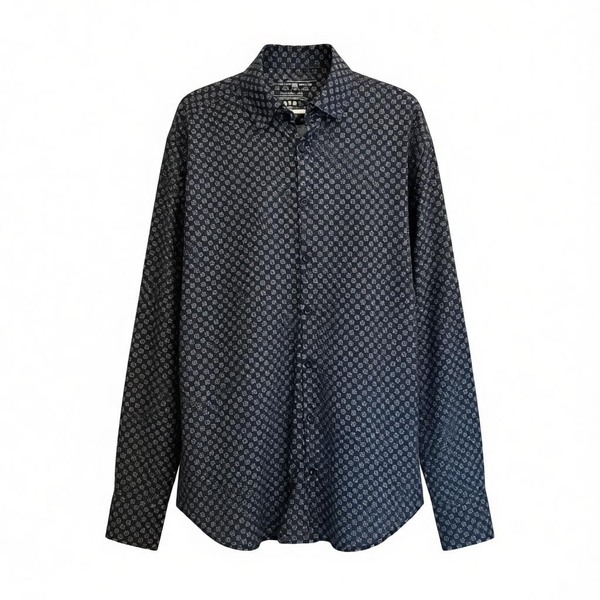 Stone Rose NWT Performance Navy Multi Dot Geo Jersey Shirt Size 2XL