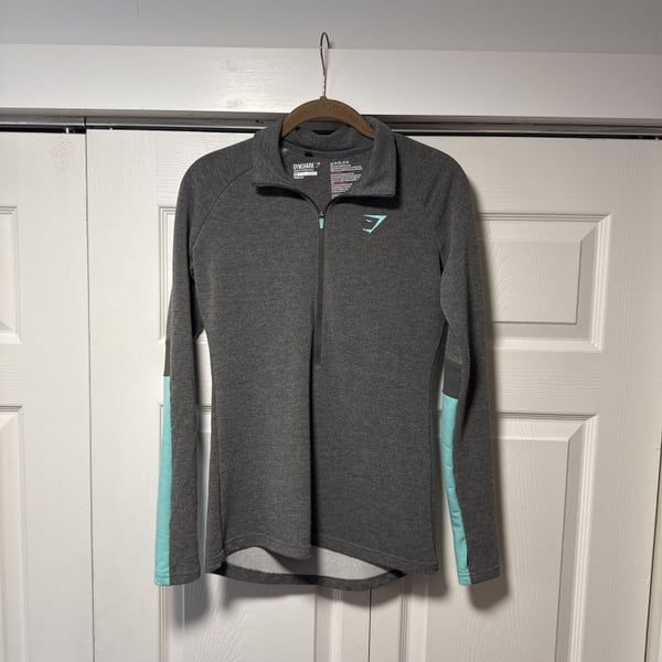 Gymshark Women's Black Vital Seamless 1/2 Zip Pullover