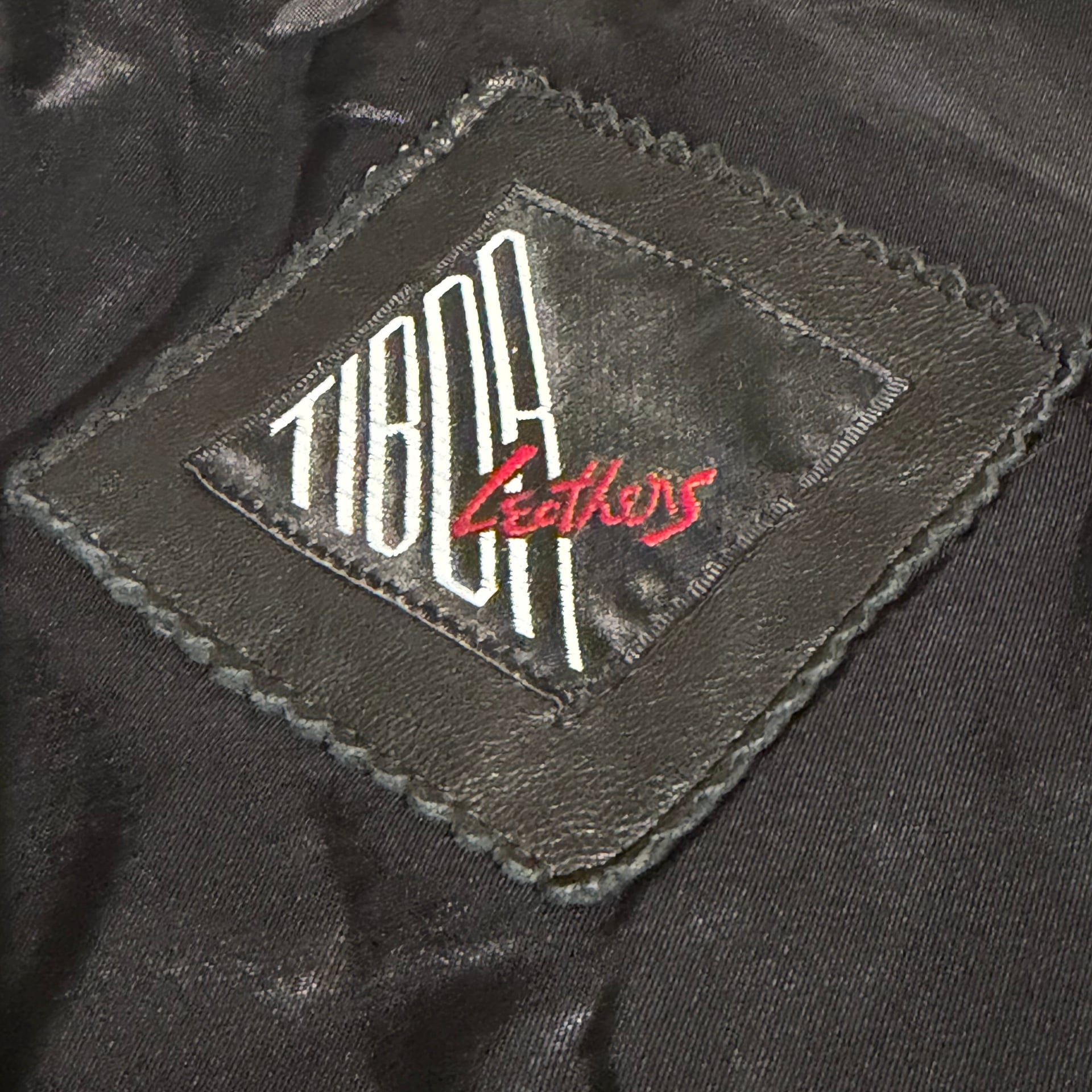VTG Tibor Leathers Motorcycle Jacket Soft Genuine Leather FullZip womens black M 11