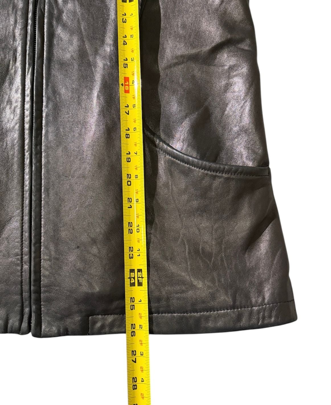 VTG Tibor Leathers Motorcycle Jacket Soft Genuine Leather FullZip womens black M 17