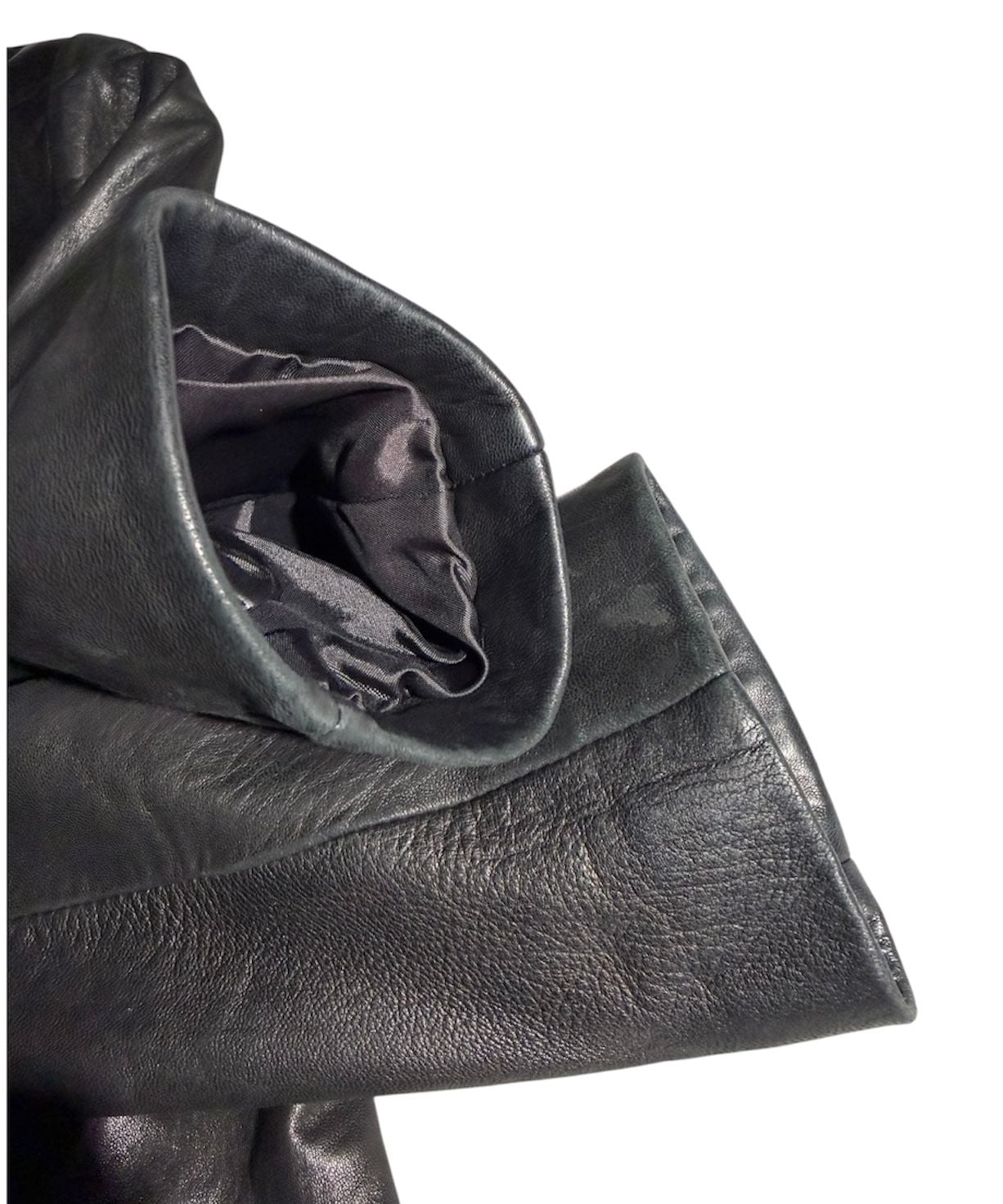 VTG Tibor Leathers Motorcycle Jacket Soft Genuine Leather FullZip womens black M 20