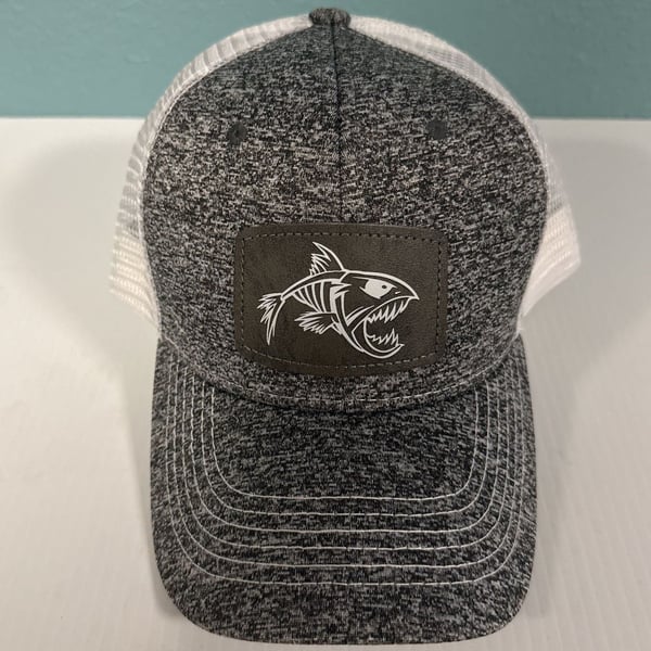 Fish bones heather with patch Trucker Hat