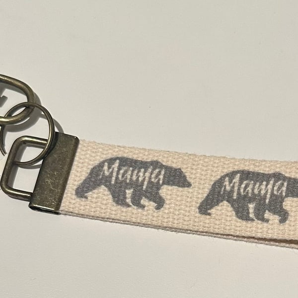 Mama Bear Keychain Wristlet