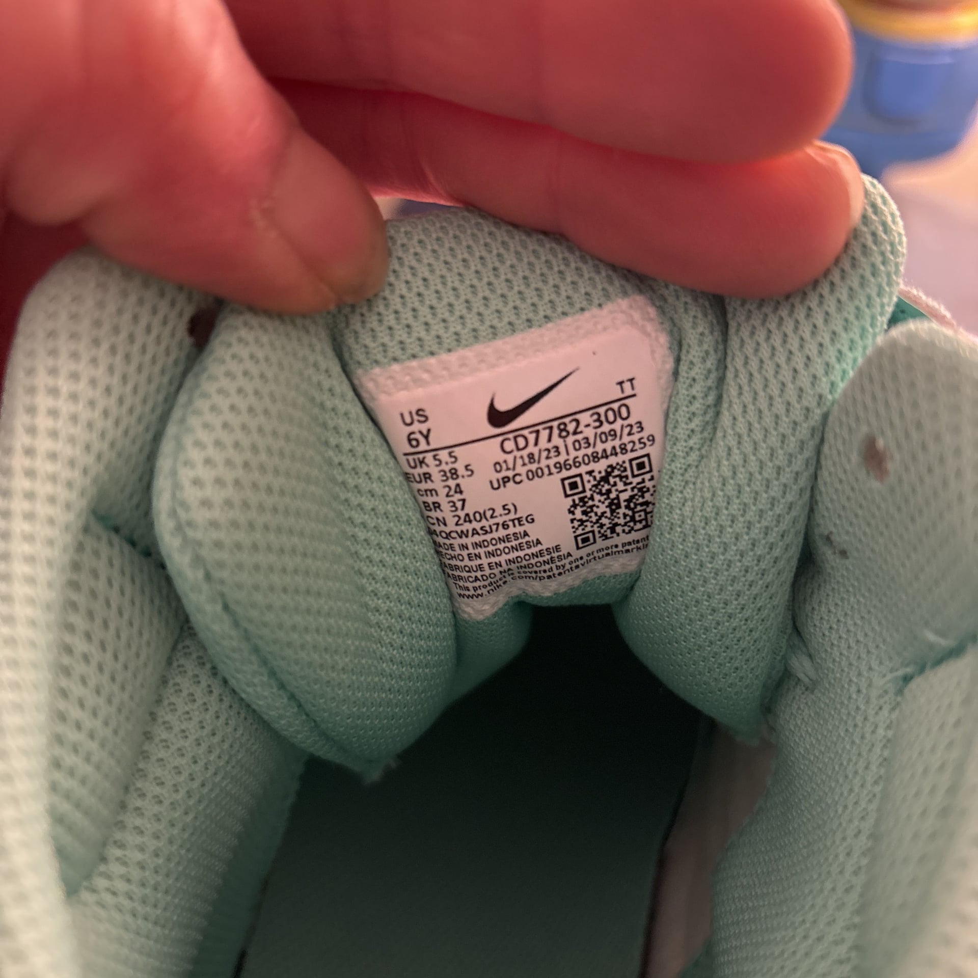 Nike youth Court Borough Mid 2 PSV Sneakers Mint Green/White 8