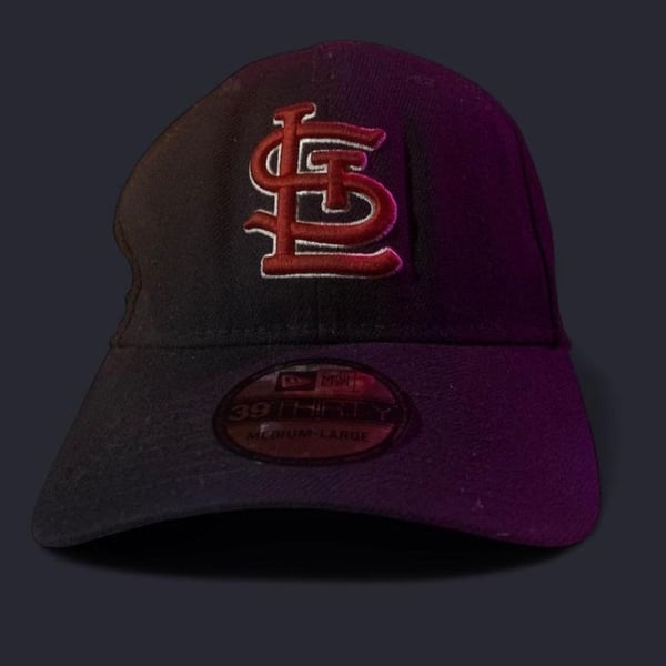 Men's St. Louis Cardinals New Era Black Core Pop 49FORTY Fitted Hat,
