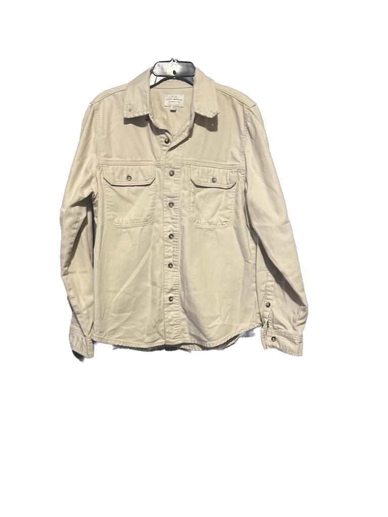 Lucky Brand Men's Long Sleeve Lived-in Utility Shirt, Tan 1