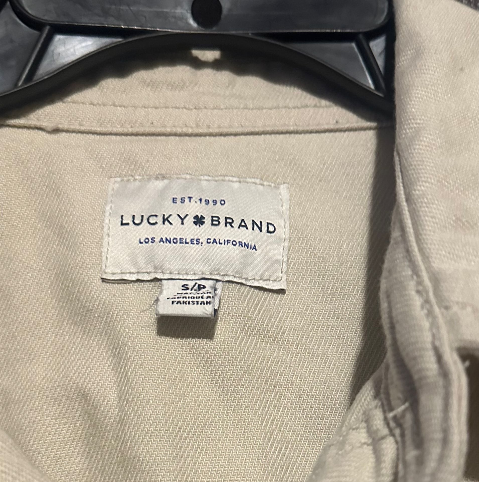 Lucky Brand Men's Long Sleeve Lived-in Utility Shirt, Tan 2