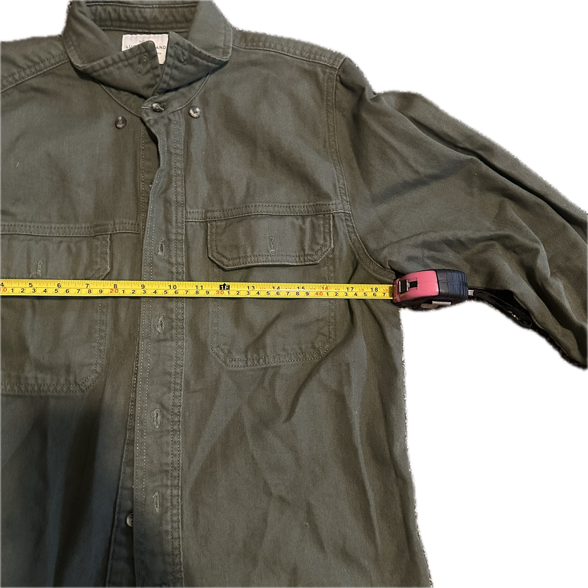 Lucky Brand Men's Long Sleeve Lived-in Utility Shirt, Tan 4