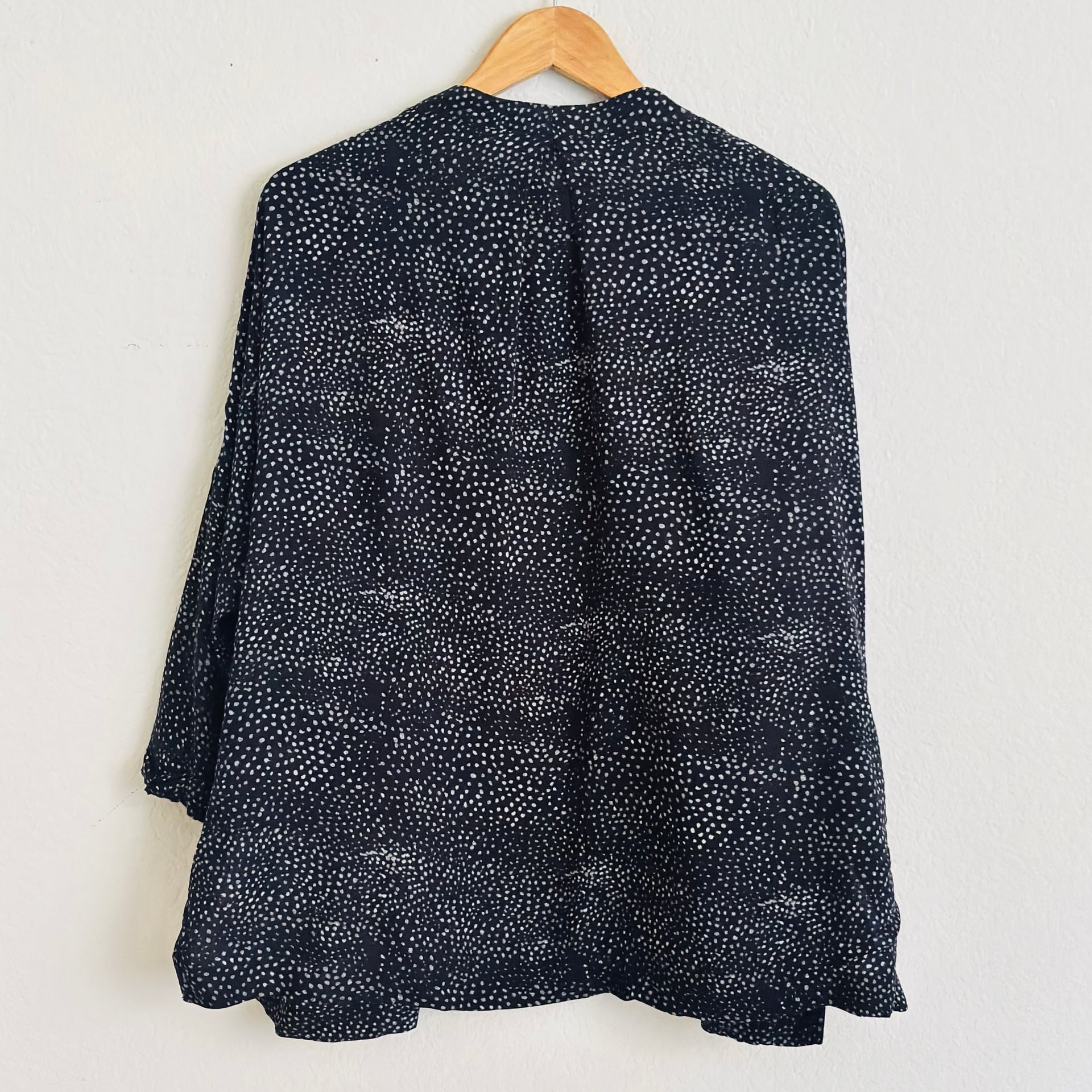 Abercrombie & Fitch Black & White Polka Dot Open Front Cardigan 7